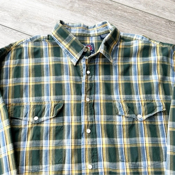 Panhandle Slim Plaid Cotton Western Button Down  Shirt - Picture 5 of 13